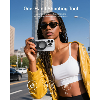 Gambar produk TELESIN Fun Shot Magnetic Phone DSLR Style Shutter Grip for iPhone - P5-MP-001BK