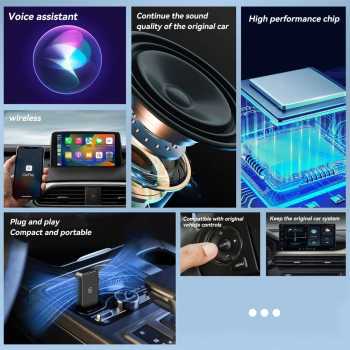Gambar produk WEISHI Wireless CarPlay Adapter USB Dongle Android Auto Bluetooth 5.0 - OT100