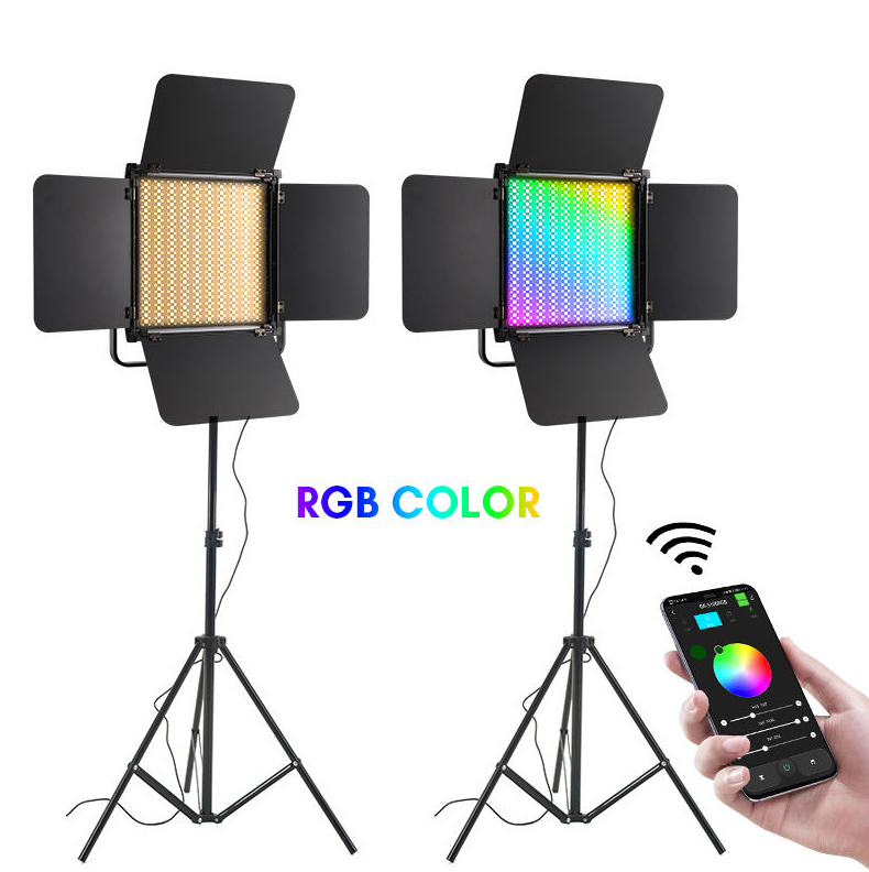 Gambar produk TOLIFO Lampu Kamera Foto Video Adjustable RGB LED Studio Flash 100W - GK-S100RGB