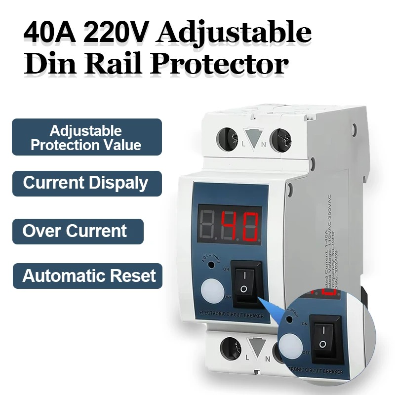 Gambar produk INAR Adjustable Current Limiter Digital Pembatas Arus Listrik 40A 220V - IN914