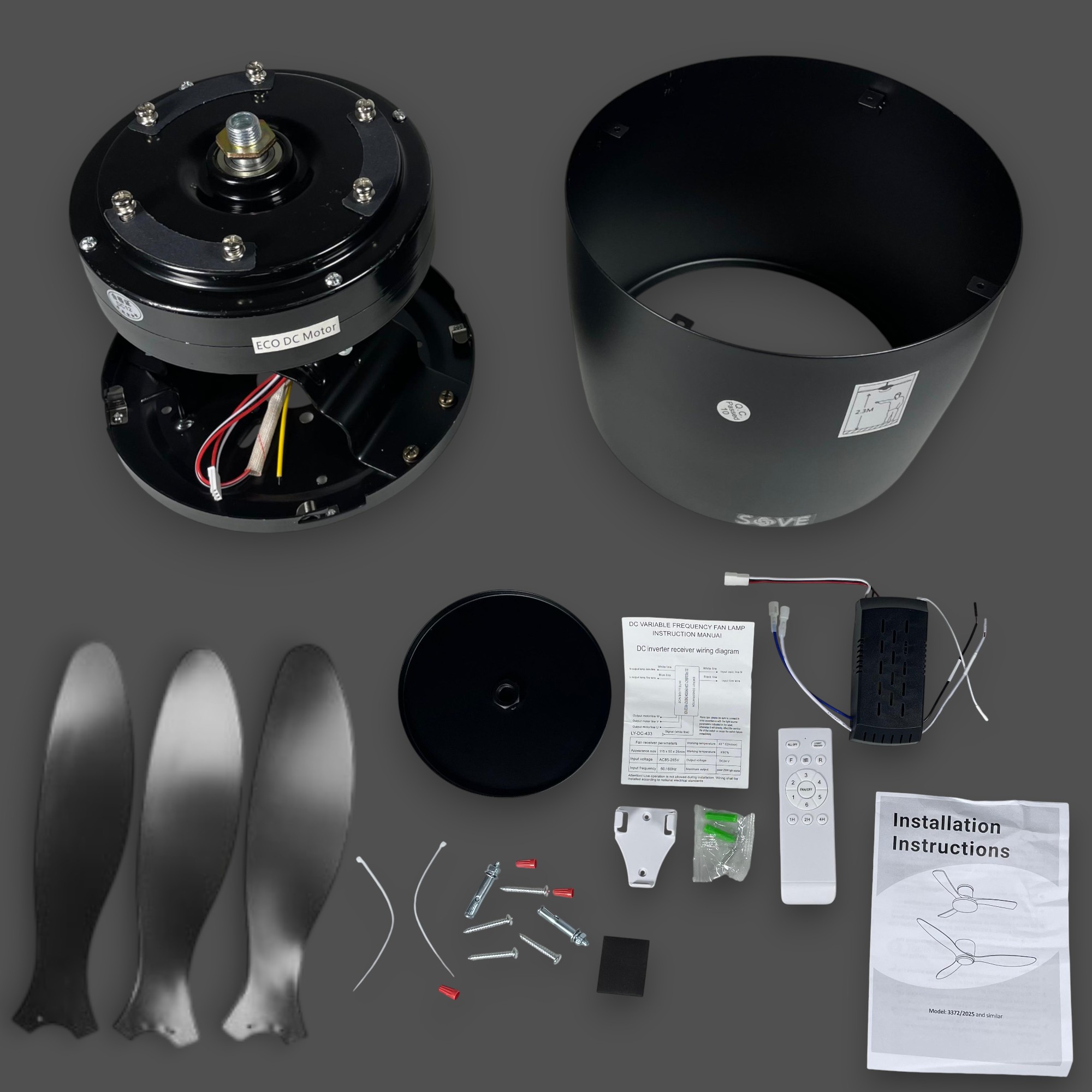 Gambar produk SOVE Kipas Angin Gantung Plafon Ceiling Fan 52 Inch - FS2007