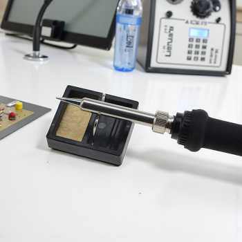 Gambar produk LISM Dudukan Solder bentuk G Welding Cleaning Sponge Iron Stand Holder - LISG48