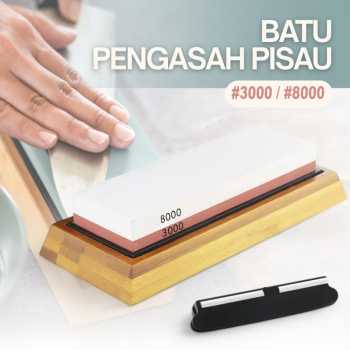 FENGLI Batu Pengasah Pisau Whetstone Knife Sharpener 3000/8000 - FX-830