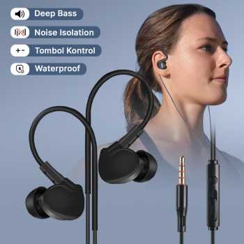 Gambar produk Sport Earphone Stereo Bass Waterproof with Microphone - X6