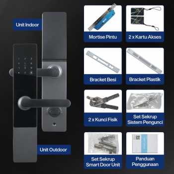 MAISUSTY Smart Door Lock TTLock App Password Access Card - G3 Gambar produk MAISUSTY Smart Door Lock TTLock App Password Access Card - G3