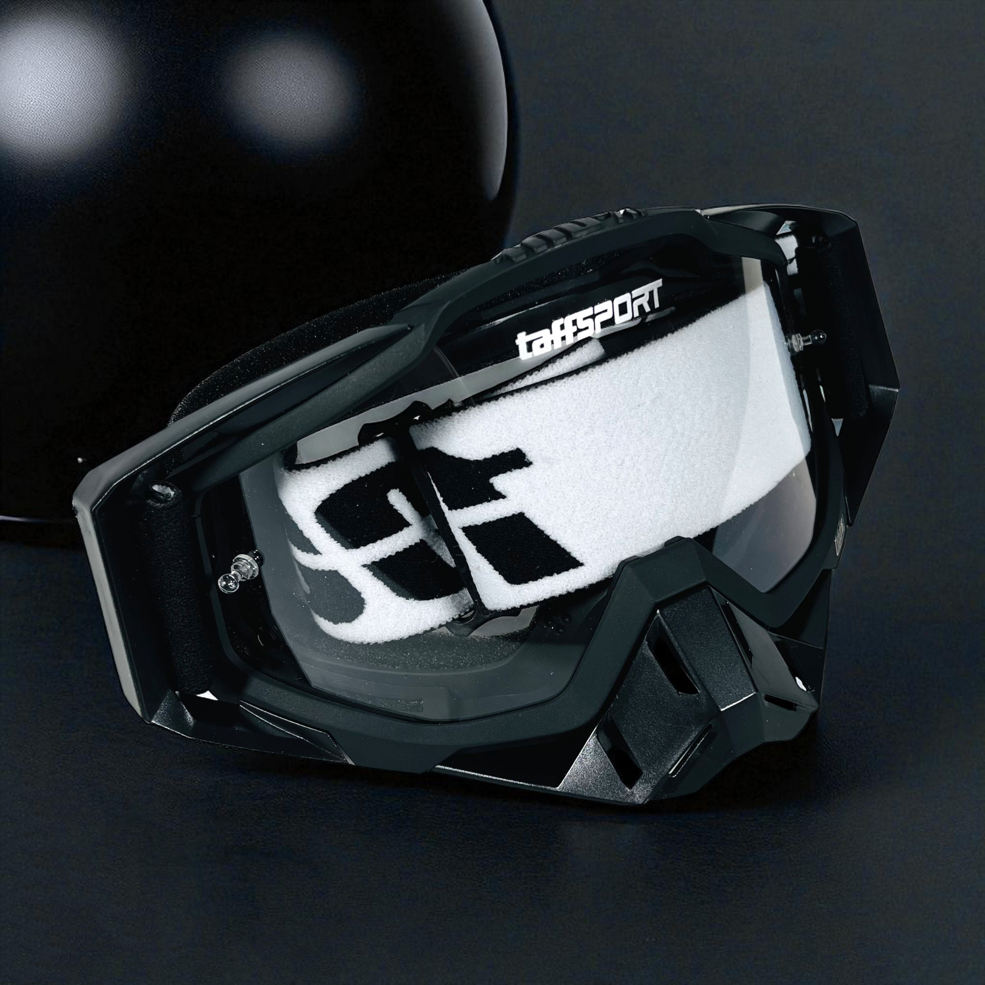 Gambar produk TaffSPORT Kacamata Helm Motor Goggles UV400 Protection Windproof Clear - UV400