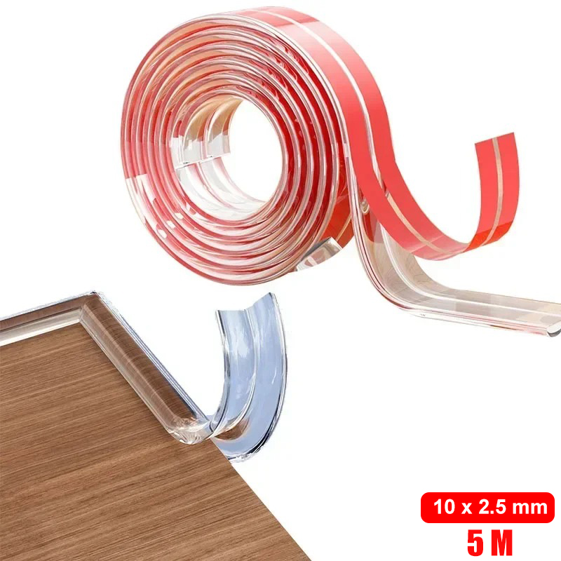Gambar produk SFT Lakban Pelindung Benturan PVC Anti Collision Edge Safety Strip 5M 10x2.5mm - SF-5