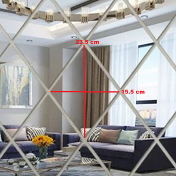 Gambar produk KANUSHI Stiker Cermin Tempel DIY 3D Acrylic Mirror Adhesive 100U 50x100cm - KN-100