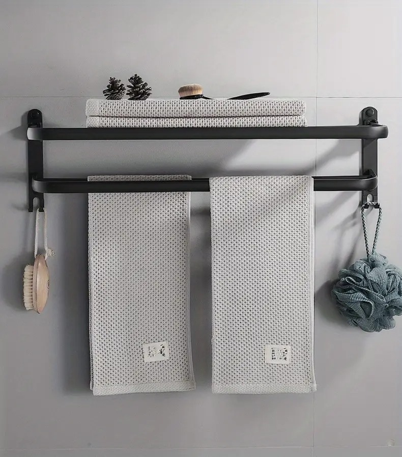 Gambar produk XUANXIN Rak Dinding Kamar Mandi Gantungan Handuk Double Layer - B04-1