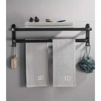 Gambar produk XUANXIN Rak Dinding Kamar Mandi Gantungan Handuk Double Layer - B04-1