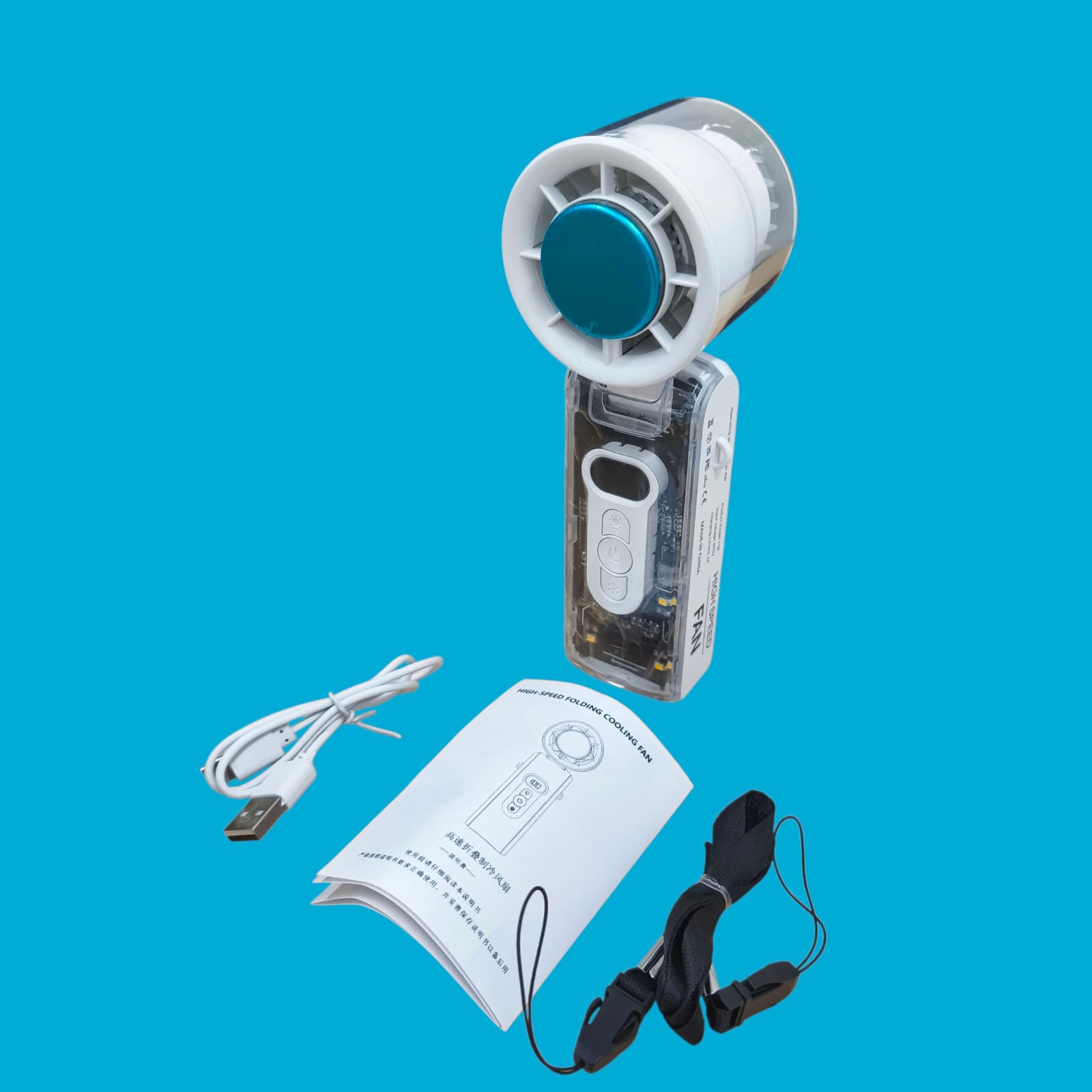 ManchiMi Kipas Angin Portable Genggam Turbo Mini Cooling Fan 3600mAh - FC8 Gambar produk ManchiMi Kipas Angin Portable Genggam Turbo Mini Cooling Fan 3600mAh - FC8