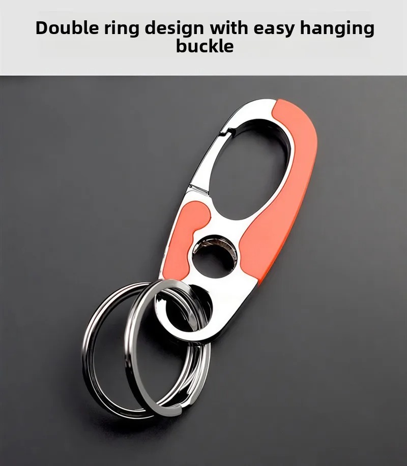 Gambar produk SINNYA Karabiner Gantungan Tas Zinc Alloy Double Ring Carabiner - SN-24