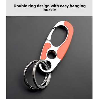 Gambar produk SINNYA Karabiner Gantungan Tas Zinc Alloy Double Ring Carabiner - SN-24