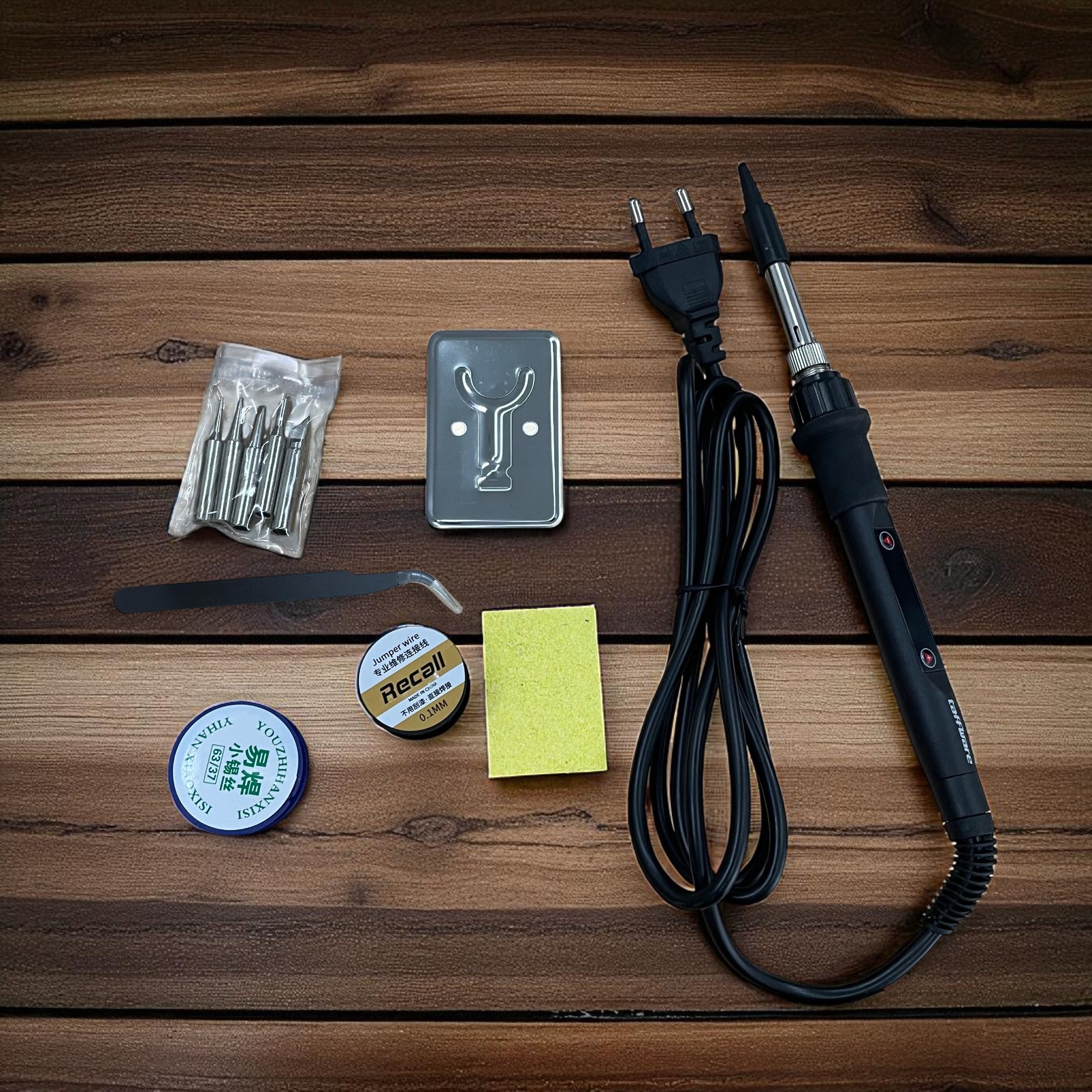 Gambar produk Taffware Solder Listrik Digital LCD Adjustable Temp Soldering 80W Set Solder Aksesoris - 908V