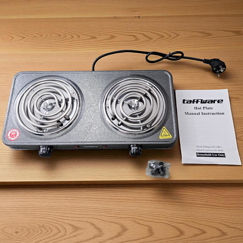 Gambar produk Taffware Kompor Listrik 2 Tungku Portable Coil Hot Plate 2000W - SHP-5813
