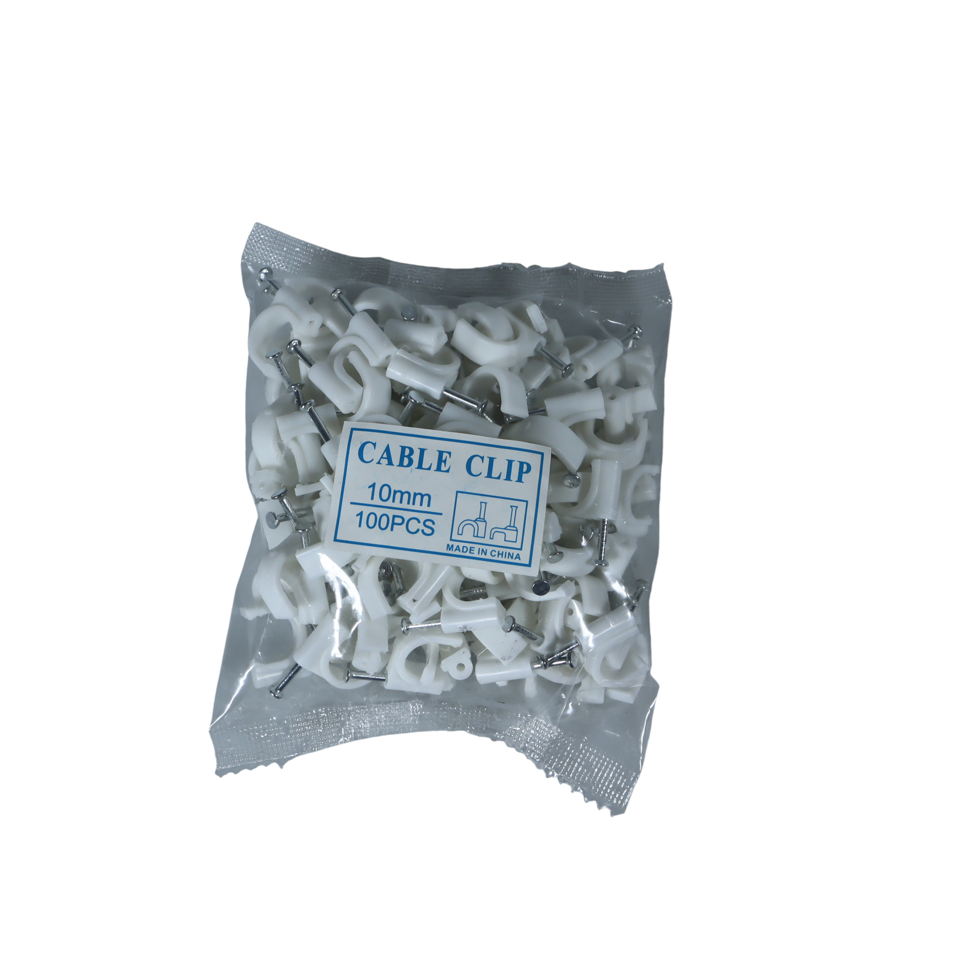 Gambar produk Taffware Klip Kabel Cable Clip Round Wire Management Electrical 100PCS 10mm - YQ801