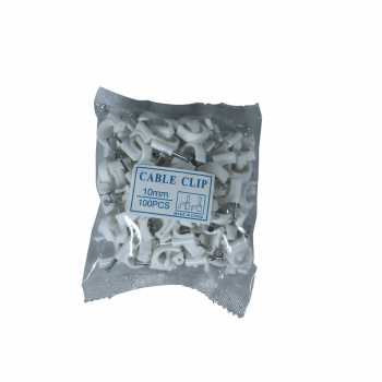 Gambar produk Taffware Klip Kabel Cable Clip Round Wire Management Electrical 100PCS 10mm - YQ801