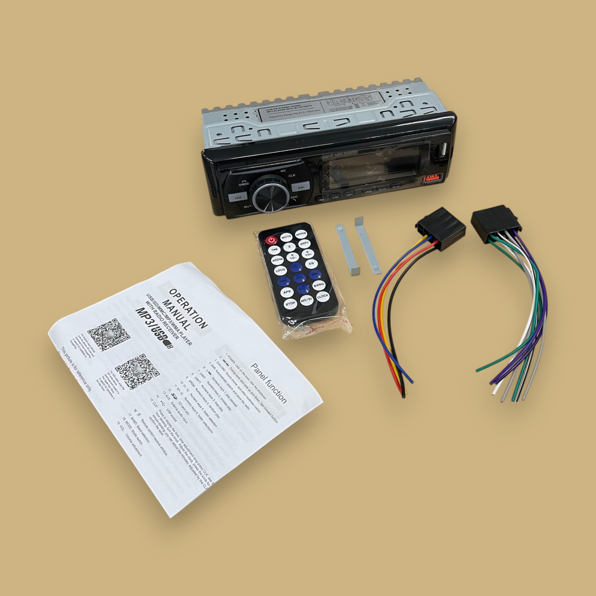 Gambar produk Wistrue Tape Mobil Audio MP3 Player LCD Bluetooth 5.0 Wireless 60W - 2219