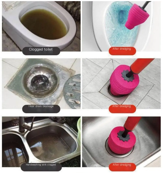 Gambar produk NUSIMBA Alat Pompa Sedot WC Toilet Unblock Plunger High Pressure - NU23