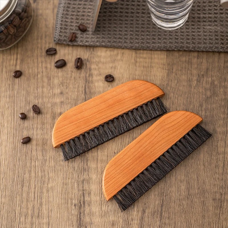 Gambar produk AME Sikat Meja Bar Kopi Cleaning Powder Brush Coffee Bar Horsehair - A-13