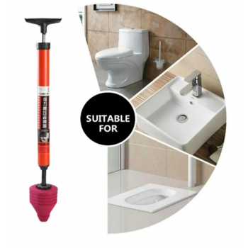 Gambar produk NUSIMBA Alat Pompa Sedot WC Toilet Unblock Plunger High Pressure - NU23