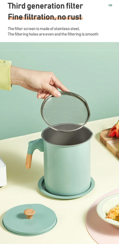 Gambar produk PTL Tempat Saringan Minyak Oil Strainer Pot Stainless Steel 1.4L - P141