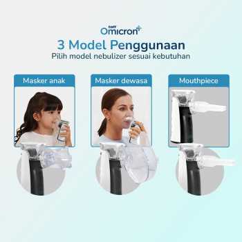 Gambar produk TaffOmicron Alat Terapi Pernapasan Mesh Nebulizer Portable Inhaler - YK-N3AA
