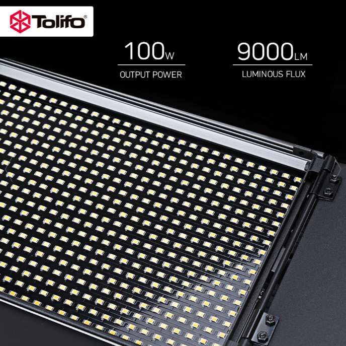 Gambar produk TOLIFO Lampu Kamera Foto Video Adjustable Studio Light LED 100W 9000LM - GK-S100B PRO