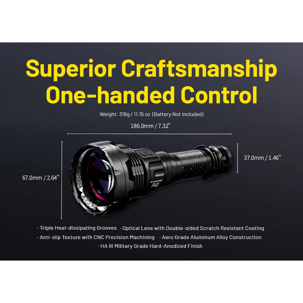 Gambar produk NITECORE Senter LED Flashlight Class 1 LEP 2000 Lumens 5500mAh IP68 - P40
