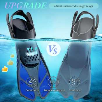 Gambar produk OSGOOD Snorkel Fins Adjustable Swimming Diving Flippers Open Heel L/XL - OS813