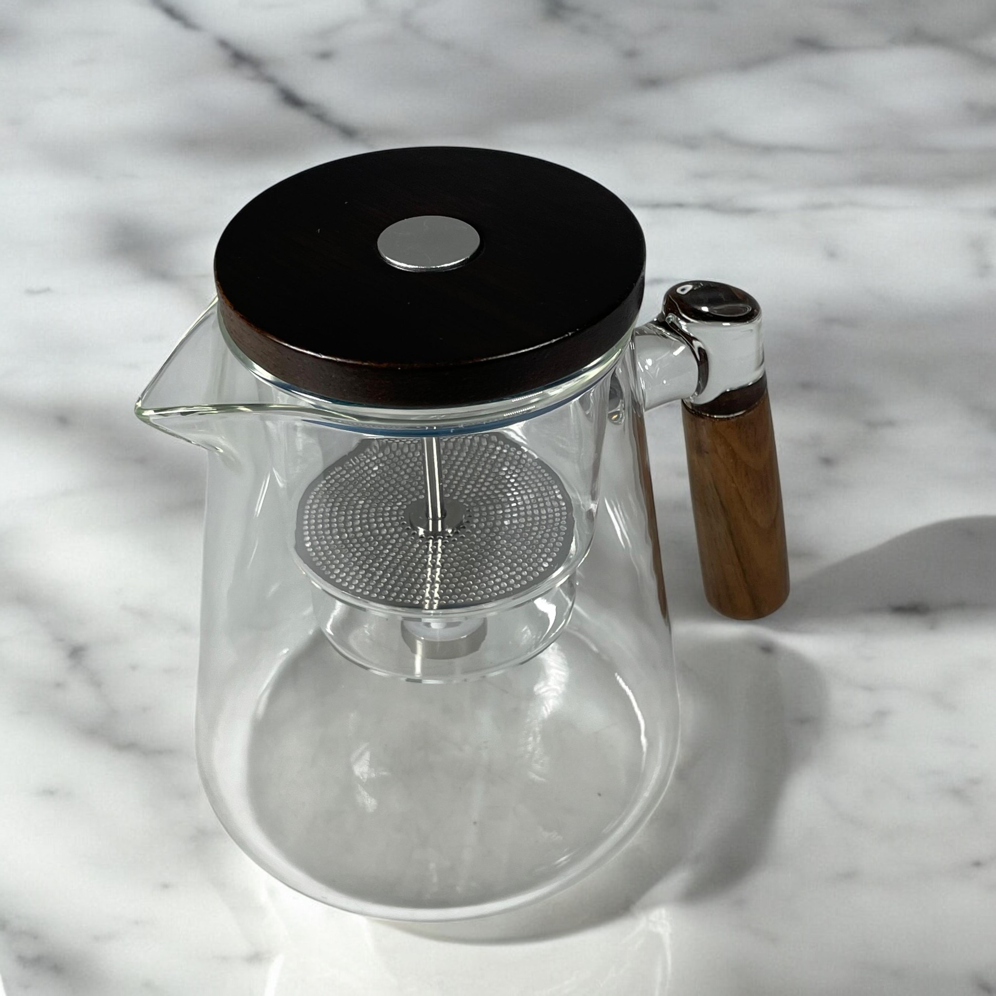 Gambar produk MALAX Teko Teh Kaca Saringan Tahan Panas One Click Filter Teapot 800ml - ML-8