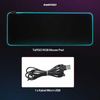 Gambar produk TaffGO Gaming Mouse Pad Glowing RGB LED High Precision 300x800x4mm