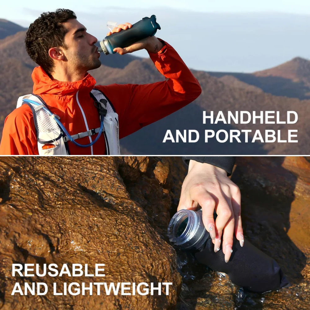 Gambar produk TaffSPORT Botol Minum Soft Flask Foldable Sport Water Bottle TPU 500ml - TF876