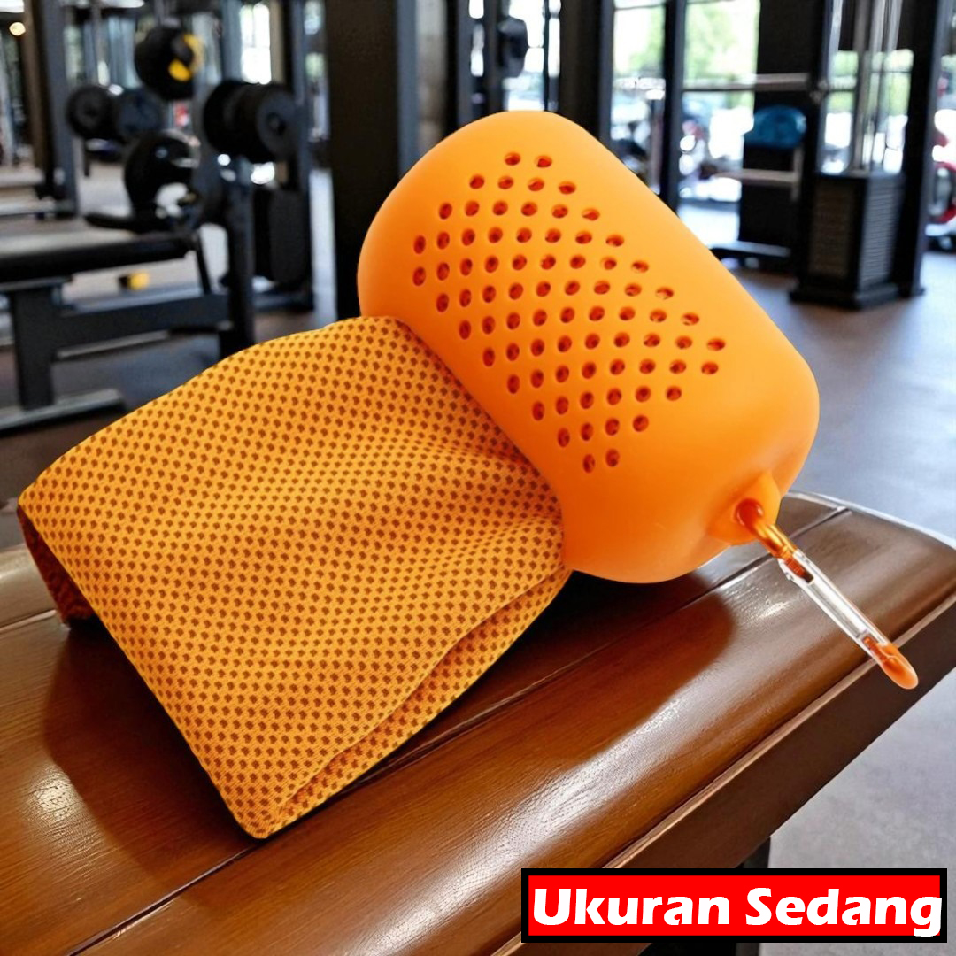Gambar produk ASOLID Handuk Microfiber Quick Dry Cooling Ice Towel Silicon Case Sedang - AS13