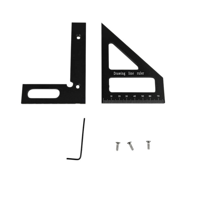 Toohr Penggaris Pengukur Sudut Drawing Line Ruler 3D 45/90 Degree - TO1 Gambar produk Toohr Penggaris Pengukur Sudut Drawing Line Ruler 3D 45/90 Degree - TO1