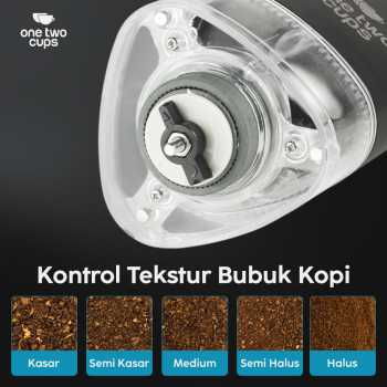 Gambar produk One Two Cups Penggiling Kopi Elektrik Coffee Grinder Adjustable 155ml - ZT-003
