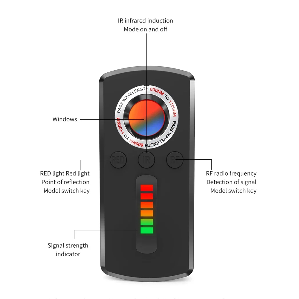 Gambar produk COMEDER Alat Deteksi Kamera Tersembunyi Anti Spy RF Signal Detection - CM-92