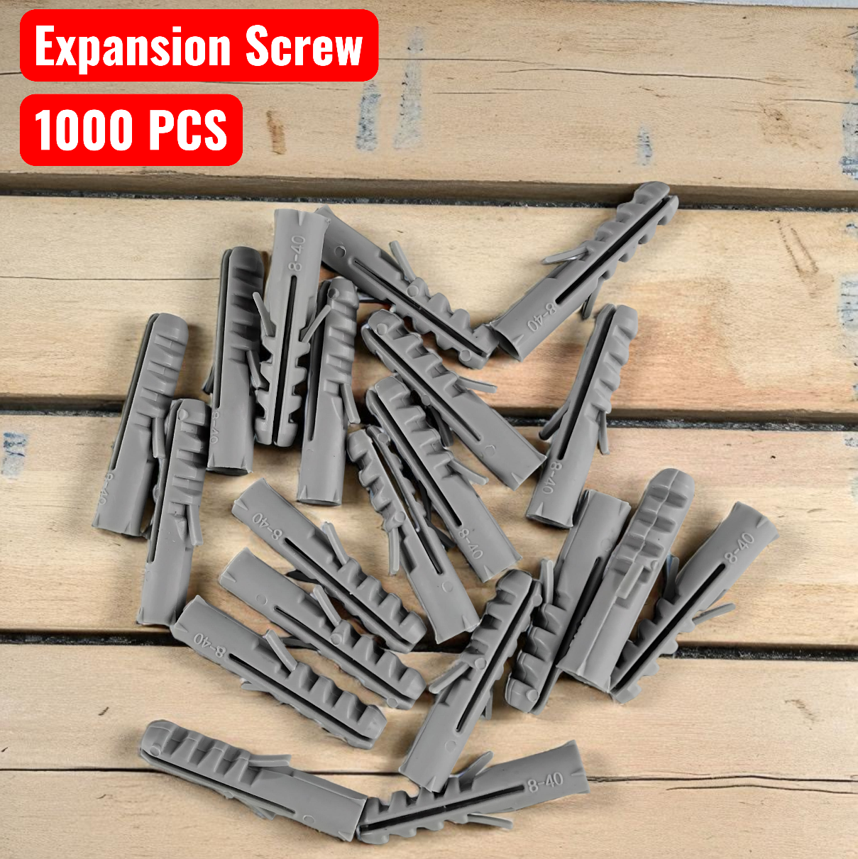 Gambar produk YORKE Expansion Screw Fischer Dowel Wall Anchors 8x40mm 1000 PCS - YK180