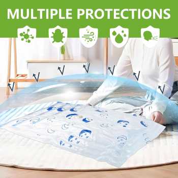 Gambar produk TRIPACK Kantong Plastik Vakum Pakaian Multifungsi Vacuum Bag 1 PCS 70x100cm - TMS-10