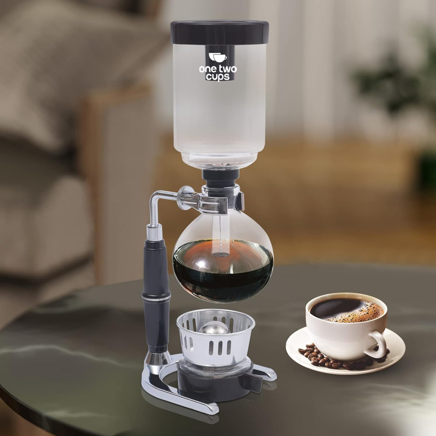 Gambar produk One Two Cups Syphon Coffee Maker Manual Brew Vacuum Pot 3 Cups 360ml - JF33