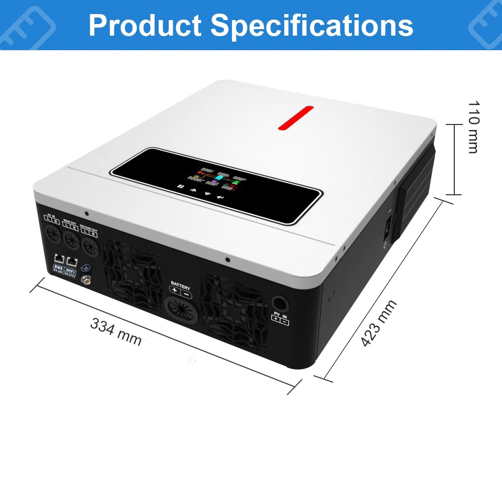 Gambar produk Victor Inverter Solar Controller Hybrid DC 24V to AC 230V 4200W - ECO-4.2KW-PLUS