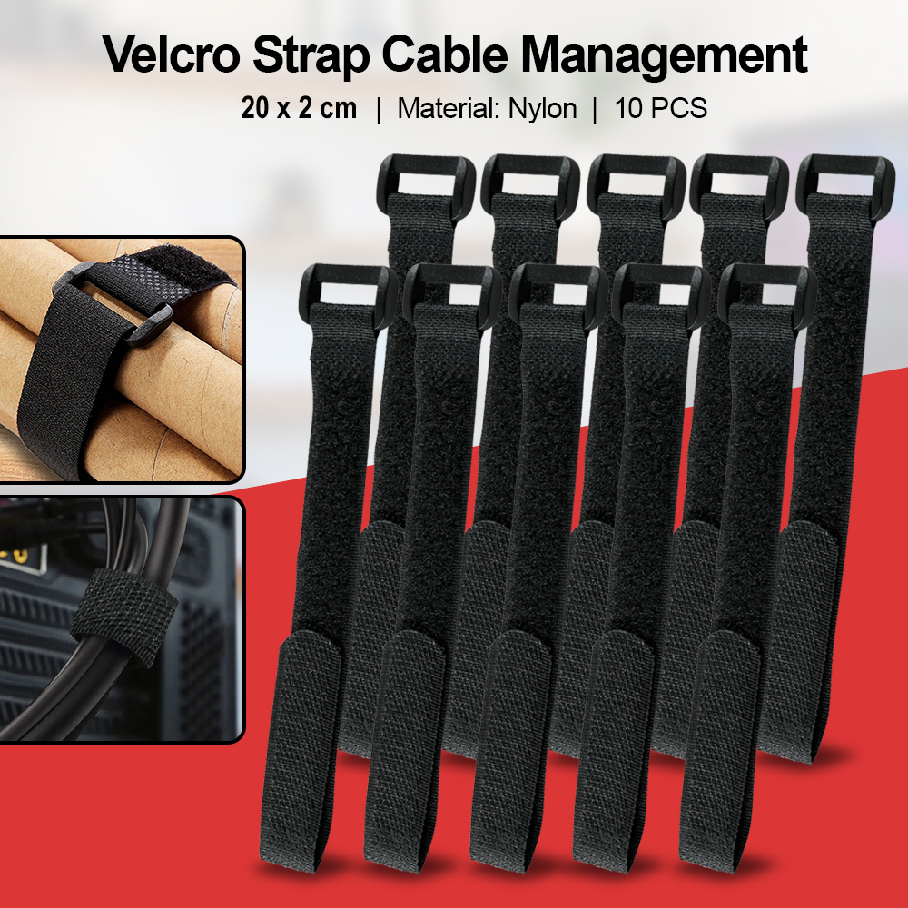 Gambar produk ODS Pengikat Kabel Velcro Strap Cable Organizer Nylon 10 PCS - EMVB
