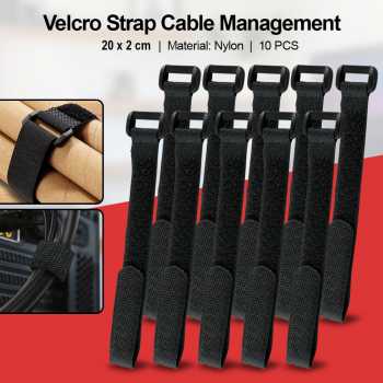 ODS Pengikat Kabel Velcro Strap Cable Organizer Nylon 10 PCS - EMVB