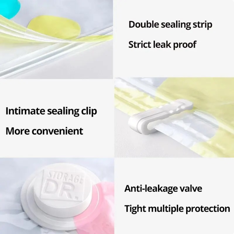 Gambar produk TRIPACK Kantong Plastik Vakum Pakaian 8 PCS with Electric Pump - TF-90