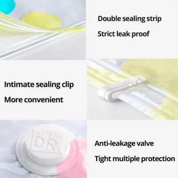Gambar produk TRIPACK Kantong Plastik Vakum Pakaian 8 PCS with Electric Pump - TF-90