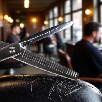 Gambar produk NEPURLson Gunting Rambut Lurus Sasak Stainless Steel 2 PCS - N-46