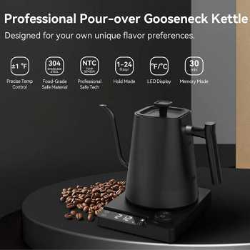 Gambar produk One Two Cups Teko Listrik Kopi Pemanas Air Leher Angsa 1200W 1L - KT10 PRO