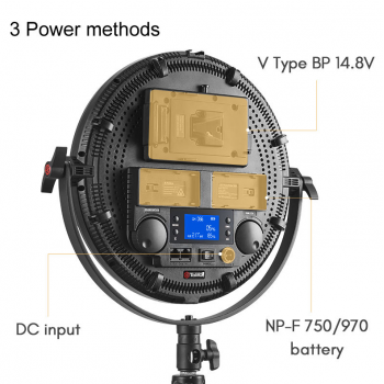 Gambar produk TOLIFO Lampu Kamera Foto Video Flashlight Studio Circle LED RGB 60W - R-S60RGB