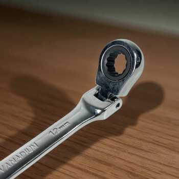Gambar produk OLOEY Kunci Pas Dual Head Combination Ratchet Wrench Flexible Head 12mm - CL6-24