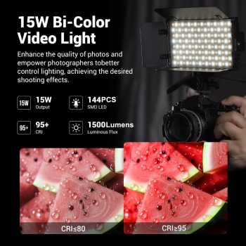 Gambar produk Tolifo Lampu LED Kamera Video Studio Fill Light Rechargeable 15W - PT-15B PRO II